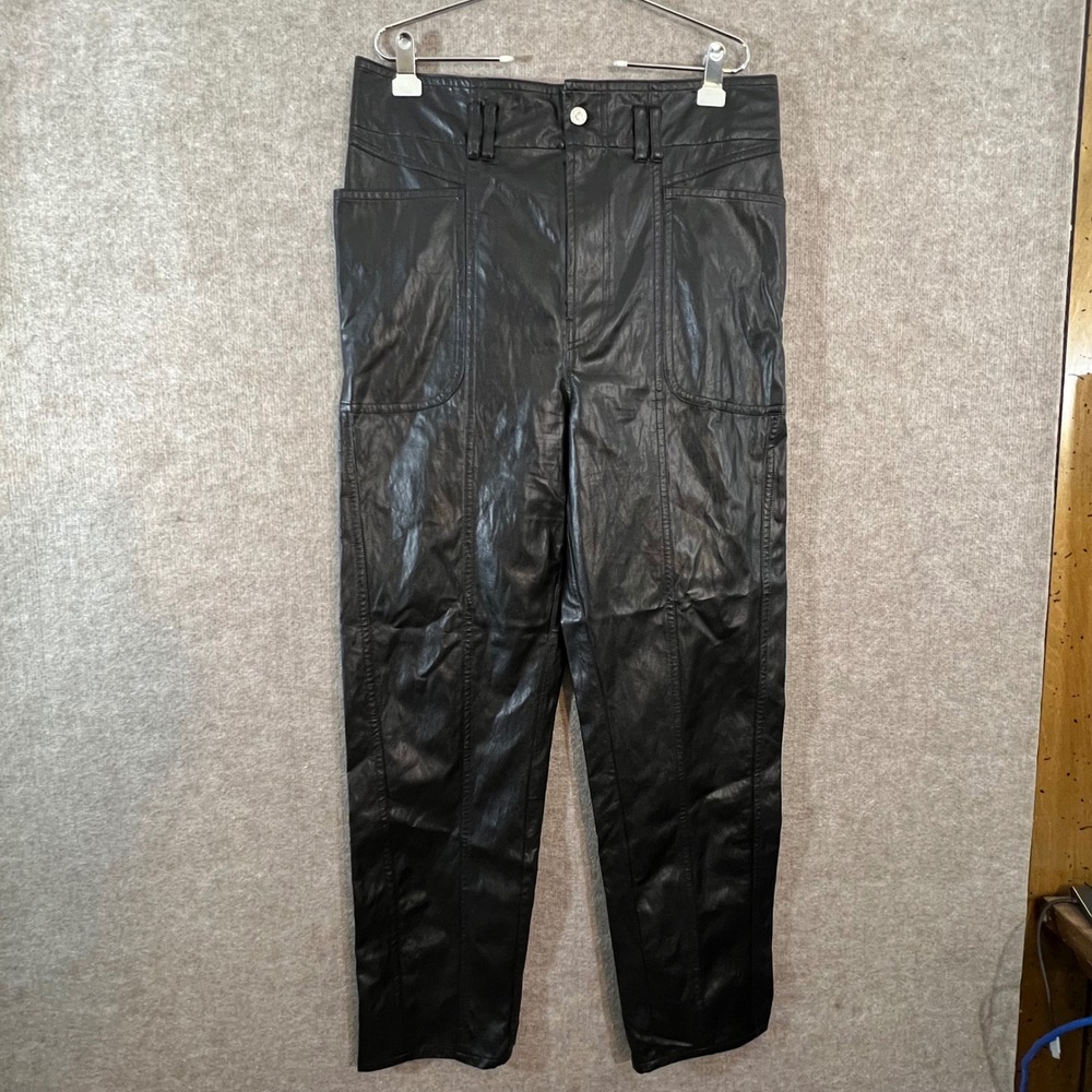 Isabel Marant Etoile Tessini Trousers Women 42 Faux Leather Minimalist Boho